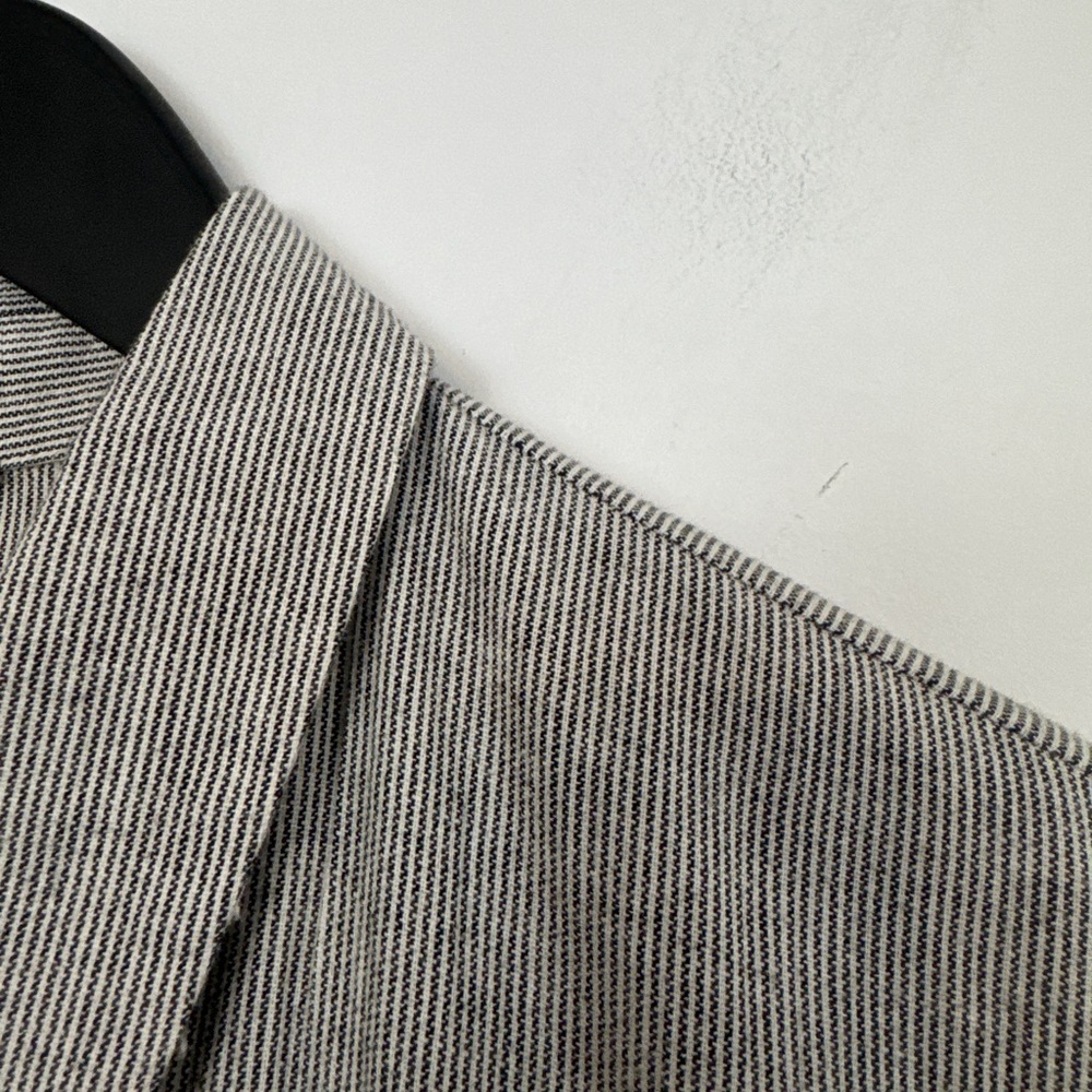 EILEEN FISHER - ORGANIC COTTON LINEN Ticking Stripe Jumpsuit. Boxy fit. XS - Picture 12 of 14